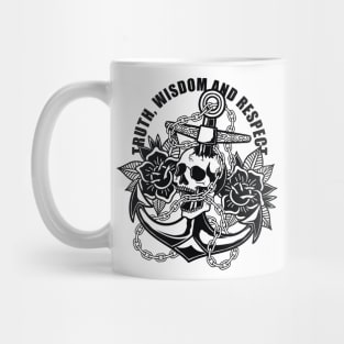 Pirates skull and anchor Mug